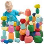 RunHero 39er Stapelsteine Holz – Montessori Balancierspielzeug für Kinder ab 3 Jahren