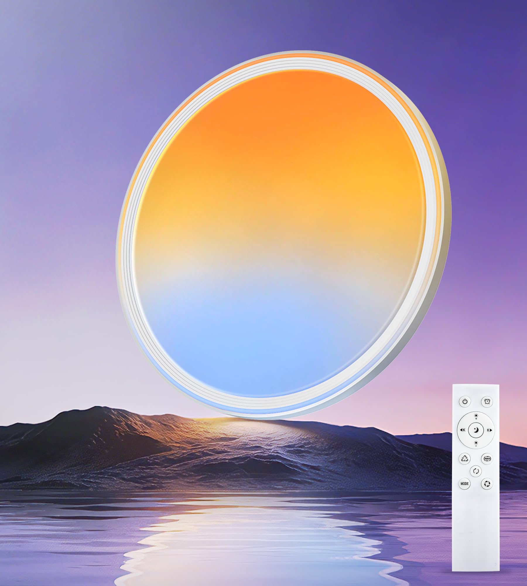 Swoieltr RGBIC LED-Deckenleuchte Ø30cm 48W 4800lm – intelligente Himmelsszenerie mit Fernbedienung