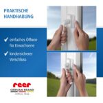 Reer WinLock Fenstersicherung für Balkontüren – Kindersichere Verriegelung, 3 Stück – Bild 6