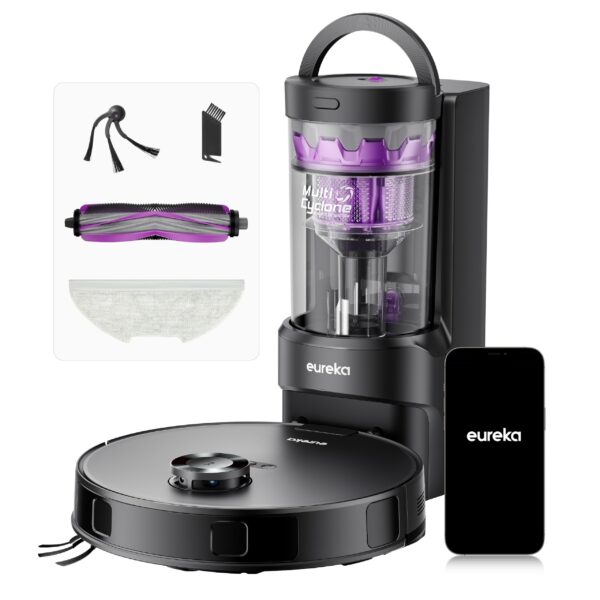EUREKA E20 Evo Plus Saugroboter mit Wischfunktion & Absaugstation – 10.000 Pa Starksaug