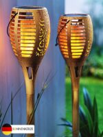 SONNENKERZE Solar-Gartenstecker Flame 2er-Set – Flammen-Effekt Gartenleuchte mit 3in1 Funktion – Bild 3