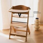Kinderkraft ENOCK 2in1 Hochstuhl & Kinderstuhl – Buchenmassivholz, verstellbar, grau – Bild 11