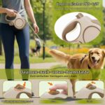 Ecofocet 8m Rollleine für Hunde bis 50kg – Einziehbare Hundeleine mit Anti-Verwicklung & Kotbeutelhalter – Bild 3