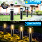 Ainostone Solarleuchten 4er Set 900mAh – Warmweiss Gartenbeleuchtung IP65 Winterfest – Bild 3