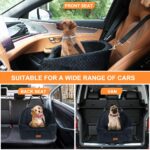 Vivifying Hundeautositz 48x45x35 cm mit Sicherheitsleine – Memory-Schaum für kleine & mittlere Hunde – Bild 5