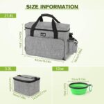 Pecute Hunde-Reisetasche 42x30x18 cm mit 2 Näpfen – Hundetragetasche für Reisen & Camping – Bild 9