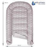 Medi Partners Babynest 100x60 cm – Kuschelnest aus Baumwolle & Minky für Neugeborene – Bild 5