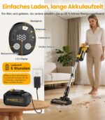 qimedo Akku-Staubsauger 60 KPa mit 2×8000 mAh – Kabelloses 7-in-1 System für alle Böden – Bild 4