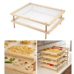 Fenteer Holz Dörrgitter 30x40cm – Stapelbarer Trockenständer für Obst, Fleisch & Gemüse – Bild 6