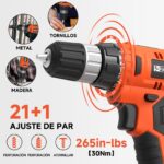 FADAKWALT 20V Akkuschrauber mit 30 Nm & 60-tlg. Zubehör-Set – Profi-Bohrmaschine für Heimwerker – Bild 5