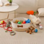 Tidelit Hundespielzeug Aufbewahrungskorb 35,5x26x20cm – Baumwollseil Organizer für Haustiere – Bild 4