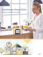 GHB Baby Monitor 2,4 Zoll mit Kamera & Nachtsicht – Videoüberwachung mit Temperatursensor – Bild 3