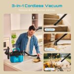 Seesii 10L Akku Nass-Trockensauger 3-in-1 – Kabellos für Werkstatt, Auto & Baustelle – Bild 7