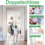 UISEBRT Treppenschutzgitter 75-85 cm – Sicheres Schutzgitter ohne Bohren für Kinder – Bild 4