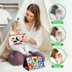 Dr.Rapeti Faltbares Baby-Spiegelspielzeug mit Stoffbuch – Schwarz-Weiss-Kontraste für optimale Entwicklung – Bild 5