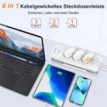 EROIZNY Steckdosenleiste 6in1 mit USB-C PD 20W – Kompakt für Reisen & Büro – Bild 2