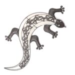 Haushalt International Gecko LED Solarlampe 72 cm – Wanddekoration mit Dämmerungssensor