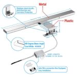 Azhien LED Spiegelleuchte 40cm 10W 820lm Kaltweiß – Badezimmerleuchte IP44 mit 3in1 Montage – Bild 5