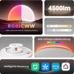 Yeelight Smart Deckenlampe 50cm – 4500 lm LED mit RGB-Backlight, Sprachsteuerung & App – Bild 13