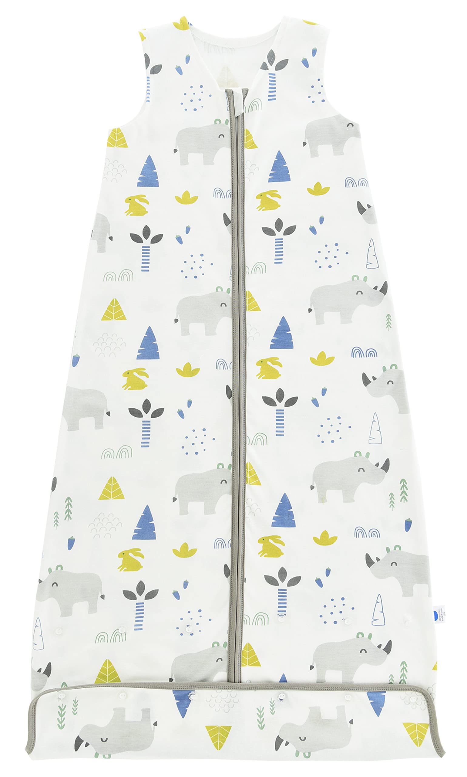 Chilsuessy Kinder Sommerschlafsack 0.5 Tog – 100% Baumwolle mit verstellbarer Länge für 100-120cm
