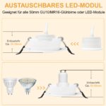 Aulaiyi LED Einbaustrahler 230V 5.5W IP44 Dimmbar – 6er Set Deckenspots Warmweiß – Bild 7