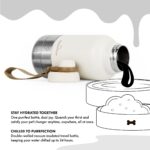 950 mL GrandTies Isolierte Hundewasserflasche mit 2 Näpfen – Auslaufsicher für Wandern & Camping – Bild 2
