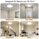 Yesenlight LED Deckenlampe mit PIR Bewegungsmelder 18W 1800lm – Ø22cm CCT 2700K–6500K – Bild 6