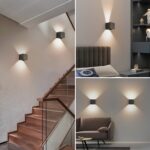 BOYIR LED Wandleuchte 12W IP65 – Warmweiss Up-Down Aussenleuchte mit verstellbarem Abstrahlwinkel – Bild 4