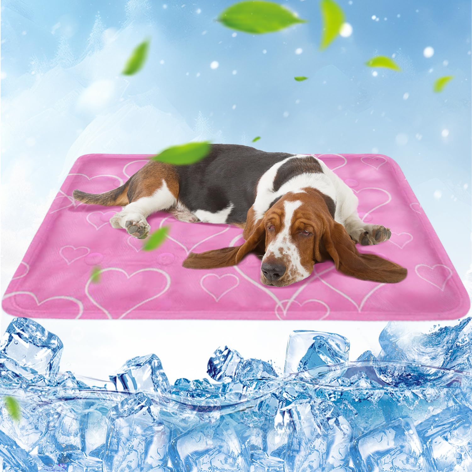 Kühlmatte Hund XXL 60x90 cm – Selbstkühlende Gel-Decke für Hunde & Katzen