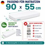 FlyIdeas Wasserdichter Matratzenschoner 90x55 cm (2 Stk.) – Zertifizierter Bambus für Babybetten – Bild 2