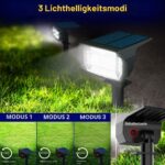 LOTMOS Solarstrahler 4er-Set mit 82 LEDs – Wasserdichte Gartenbeleuchtung für Außenbereiche – Bild 4