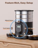 GROOKPET Futterautomat mit 2 Edelstahl-Näpfen & Timer – 5L für Katzen & Hunde – Bild 9