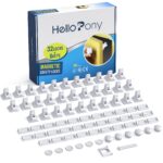 HELLOPONY Magnetische Schrankschlösser 32er Set – Babysicherung ohne Bohren für Schränke