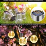 10er Set Solar-Hängeleuchten mit Rissglasdesign – Warmweiss Gartenlampen für Aussen – Bild 4