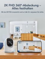 GNCC 2K 360° Überwachungskamera Indoor – WLAN Kamera mit Nachtsicht & Zwei-Wege-Audio – Bild 4