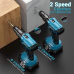 LEEIKOO Akkuschrauber 21V mit 2.0Ah Akku – 42Nm Bohrmaschine für DIY & Handwerk – Bild 3