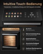 JUMMICO Dörrautomat mit 6 Edelstahl-Tabletts & 10 Programme – Temperatur 35–75 °C – Bild 6