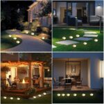 Dhqkqg 6er Set Solar Bodenleuchten mit Pfotenabdruck-Design – Warmweiss Gartenbeleuchtung für Aussen – Bild 7