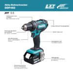 Makita DDF482RFJ Akku-Bohrschrauber 18V – Profi-Set mit 2 Akkus & Ladegerät – Bild 3