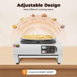 Lightakai Elektrischer Crepemaker 3000 W – 40 cm Profi-Grillplatte mit Temperaturregelung – Bild 3