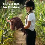BEJOY Steckenpferd 70 cm mit Plüschmähne – Holzpferd zum Reiten für Kinder – Bild 6