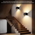 HANDSONIC LED Wandleuchte 7W Aluminium – Up & Down Licht Warmweiss 3000K für Innen – Bild 3