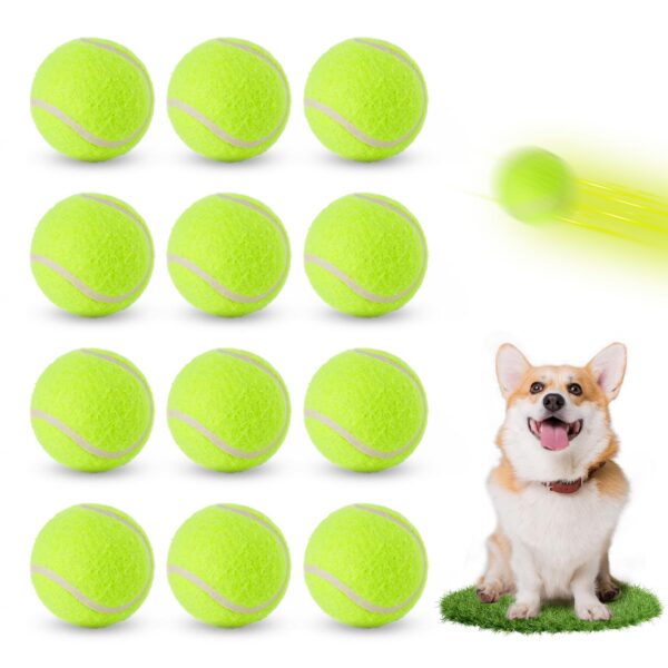 Orifesio 12er-Set Mini-Tennisbälle 5 cm – Hundespielzeug für kleine Hunde & Ballwurfmaschinen