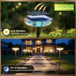 4er Set Solarleuchten für Außen mit 36 Lumen – Warmweiß IP65 Gartenleuchten von Gaethra – Bild 3