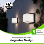 LUTEC Doblo LED Außenwandleuchte 19,1W Aluminium Anthrazit – IP54 wetterfest – Bild 5