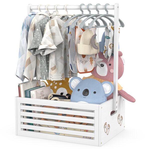 BAMBOOHOMIE Bambus-Geschenkkiste Groß (40x28x55 cm) – Aufbewahrungsbox & Dekorständer für Babys