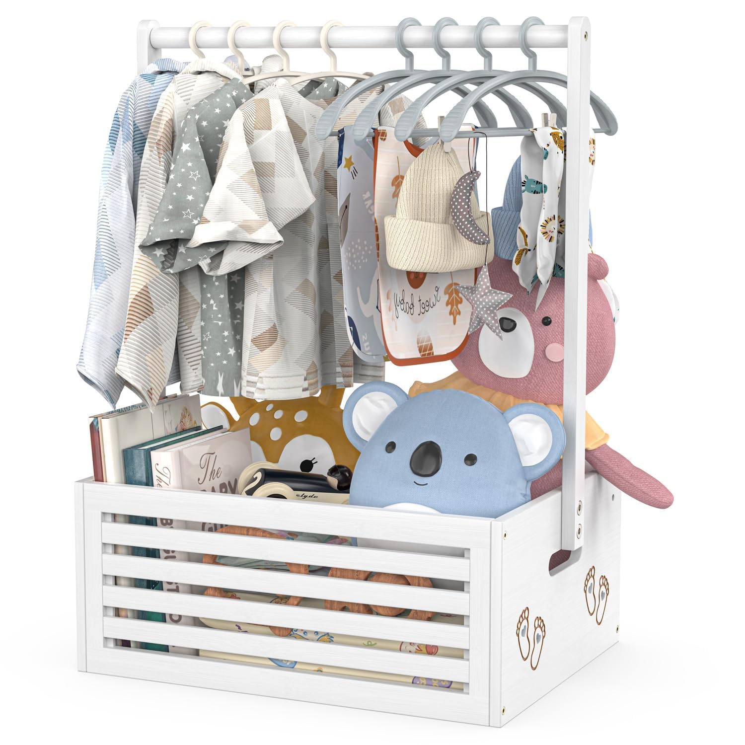 BAMBOOHOMIE Bambus-Geschenkkiste Groß (40x28x55 cm) – Aufbewahrungsbox & Dekorständer für Babys