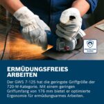 Bosch Professional GWS 7-125 Winkelschleifer 720 W – Kompakt & ergonomisch für präzise Trennarbeiten – Bild 4
