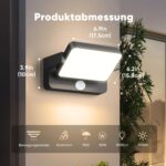 vatato 30W LED Außenwandleuchte mit Bewegungsmelder & schwenkbarem Panel – IP65 Wandlampe – Bild 5