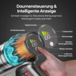 ElecKeys Akku Staubsauger Kabellos 50 kPa/600W – Anti-Tangle-Bürste & 70Min Laufzeit – Bild 3